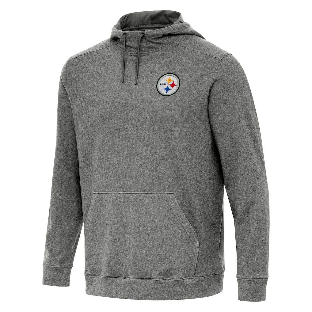 Pittsburgh Steelers Antigua Cloud Pullover Hoodie Heather Black | NFL