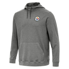 Pittsburgh Steelers Antigua Cloud Pullover Hoodie Heather Black | NFL