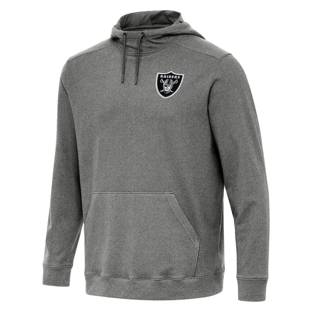 Las Vegas Raiders Antigua Cloud Pullover Hoodie Heather Black | NFL