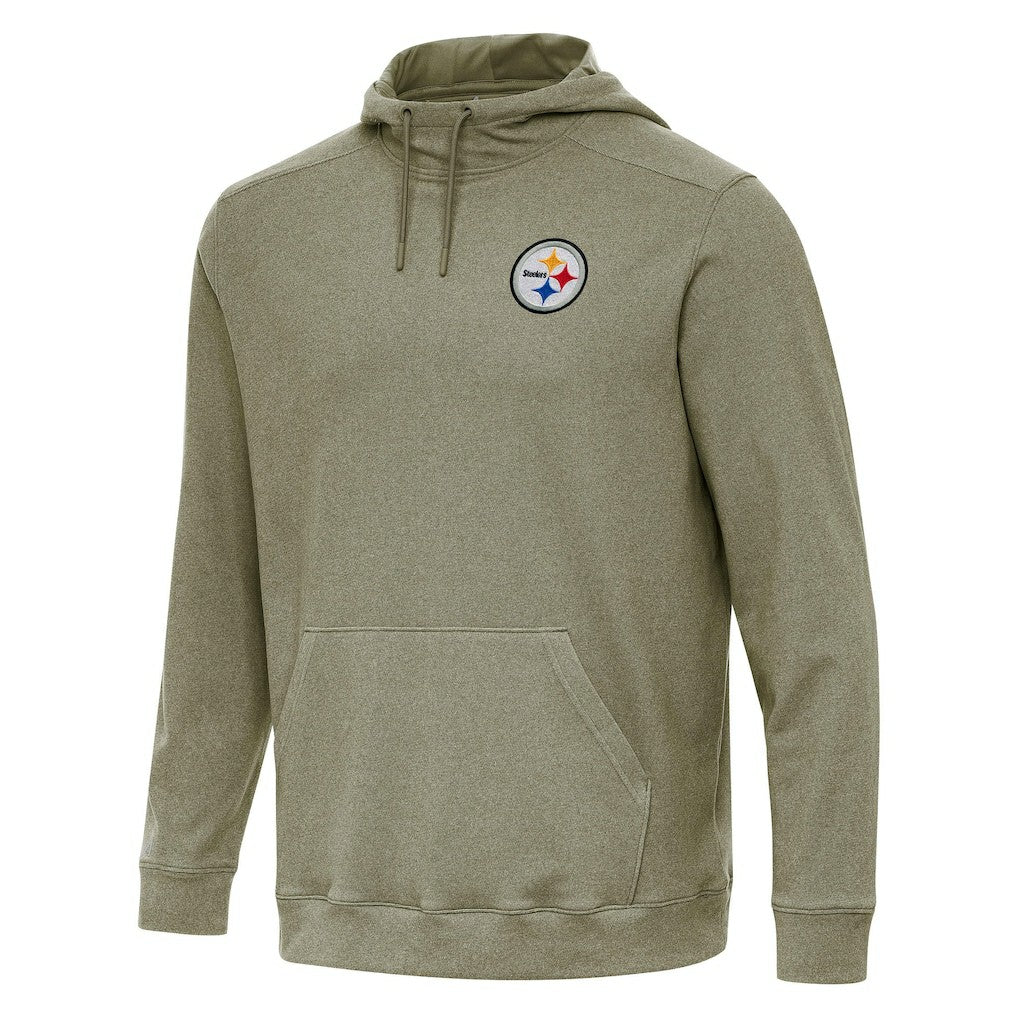 Pittsburgh Steelers Antigua Cloud Pullover Hoodie Olive | NFL