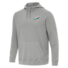 Miami Dolphins Antigua Cloud Pullover Hoodie Heather Gray | NFL