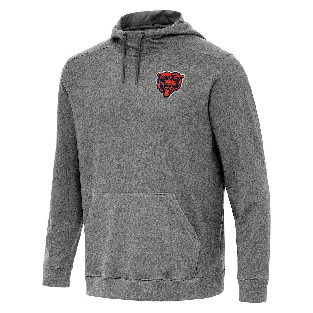 Chicago Bears Antigua Cloud Pullover Hoodie Heather Black | NFL
