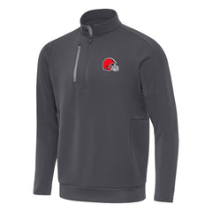 Cleveland Browns Antigua Generation Quarter-Zip Pullover Top Pewter | NFL