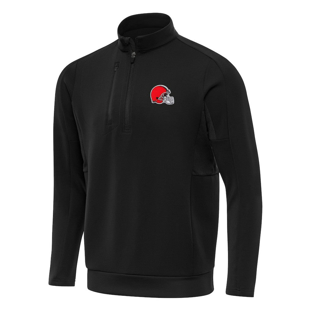 Cleveland Browns Antigua Generation Quarter-Zip Pullover Top Black | NFL
