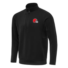 Cleveland Browns Antigua Generation Quarter-Zip Pullover Top Black | NFL