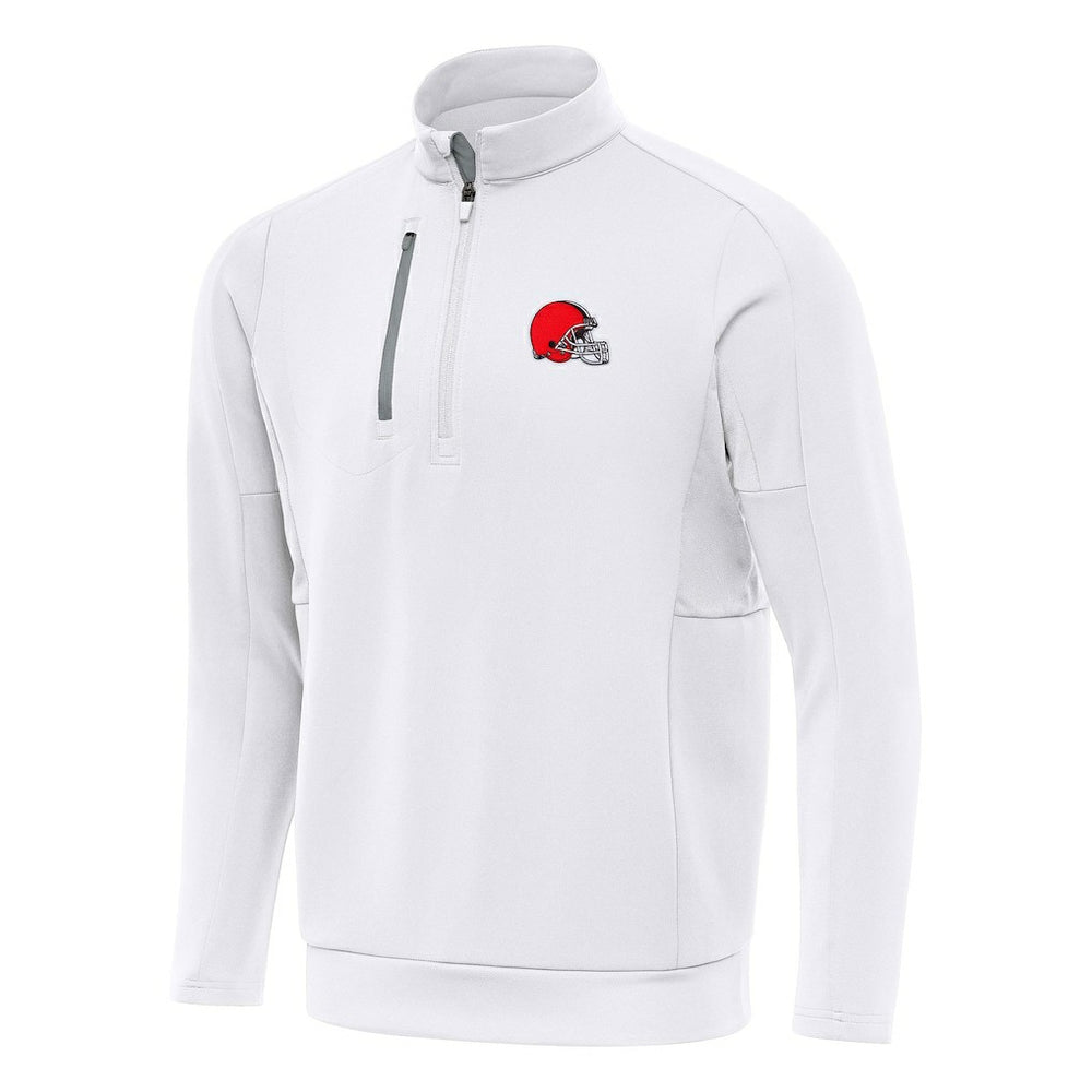 Cleveland Browns Antigua Generation Quarter-Zip Pullover Top White | NFL