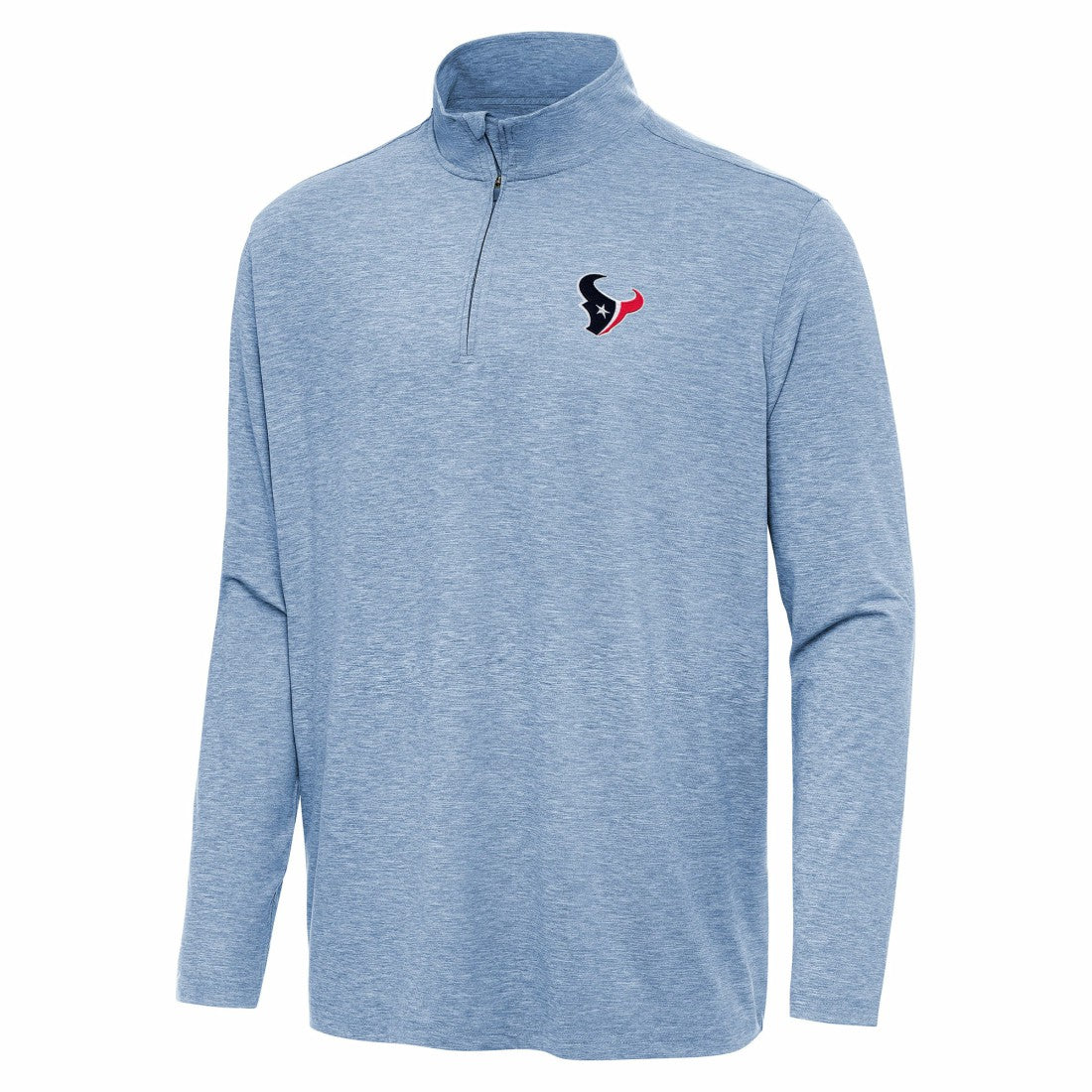 Houston Texans Antigua Hunk Quarter-Zip Jacket Heather Royal | NFL
