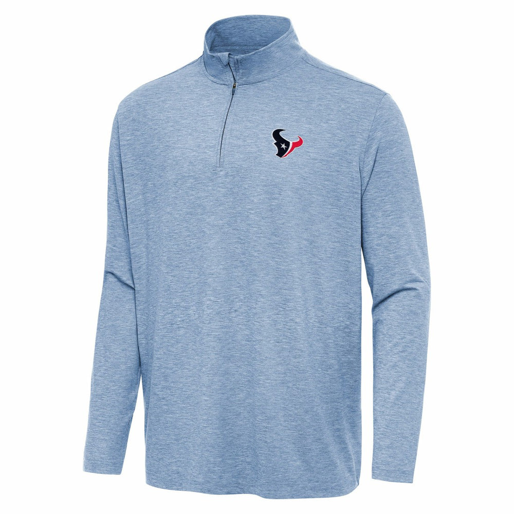 Houston Texans Antigua Hunk Quarter-Zip Jacket Heather Royal | NFL