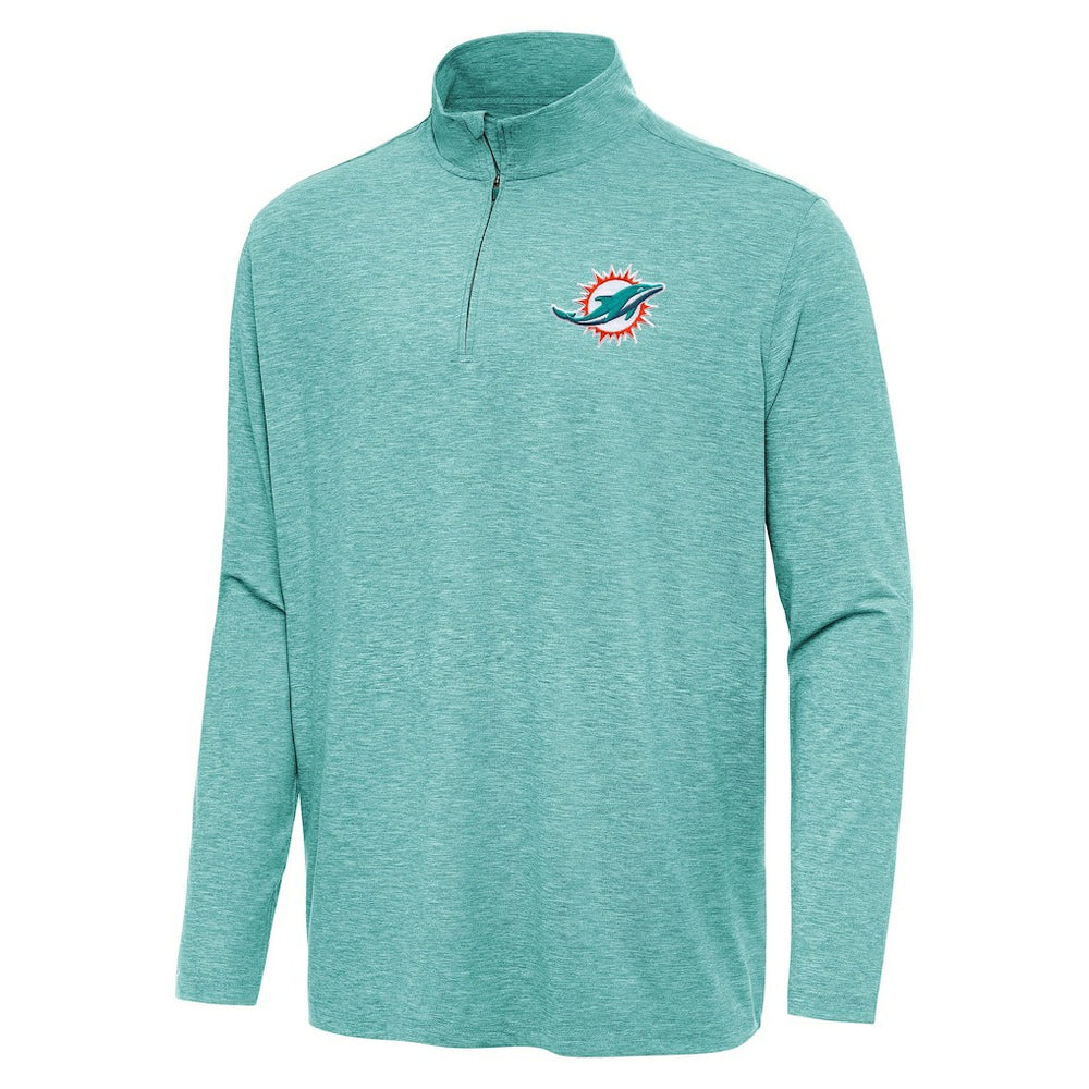 Miami Dolphins Antigua Hunk Quarter-Zip Jacket Heather Aqua | NFL