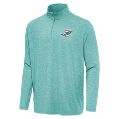 Miami Dolphins Antigua Hunk Quarter-Zip Jacket Heather Aqua | NFL