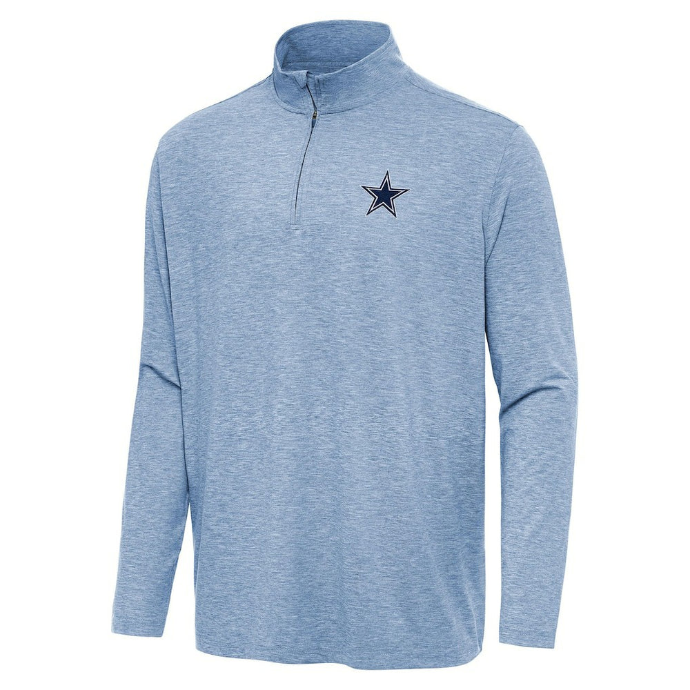 Dallas Cowboys Antigua Hunk Quarter-Zip Jacket Heather Royal | NFL
