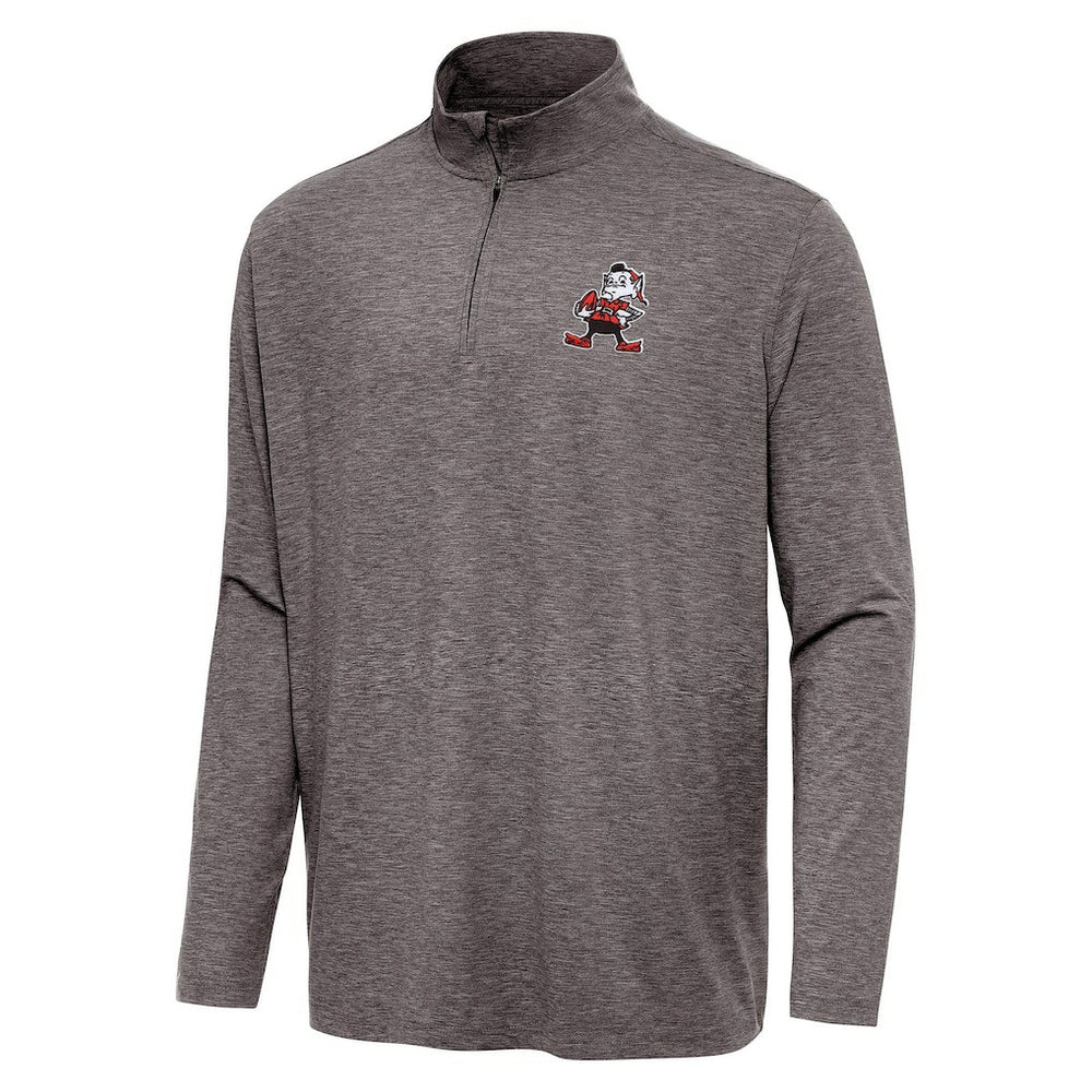 Cleveland Browns Antigua Hunk Quarter-Zip Jacket Brown | NFL