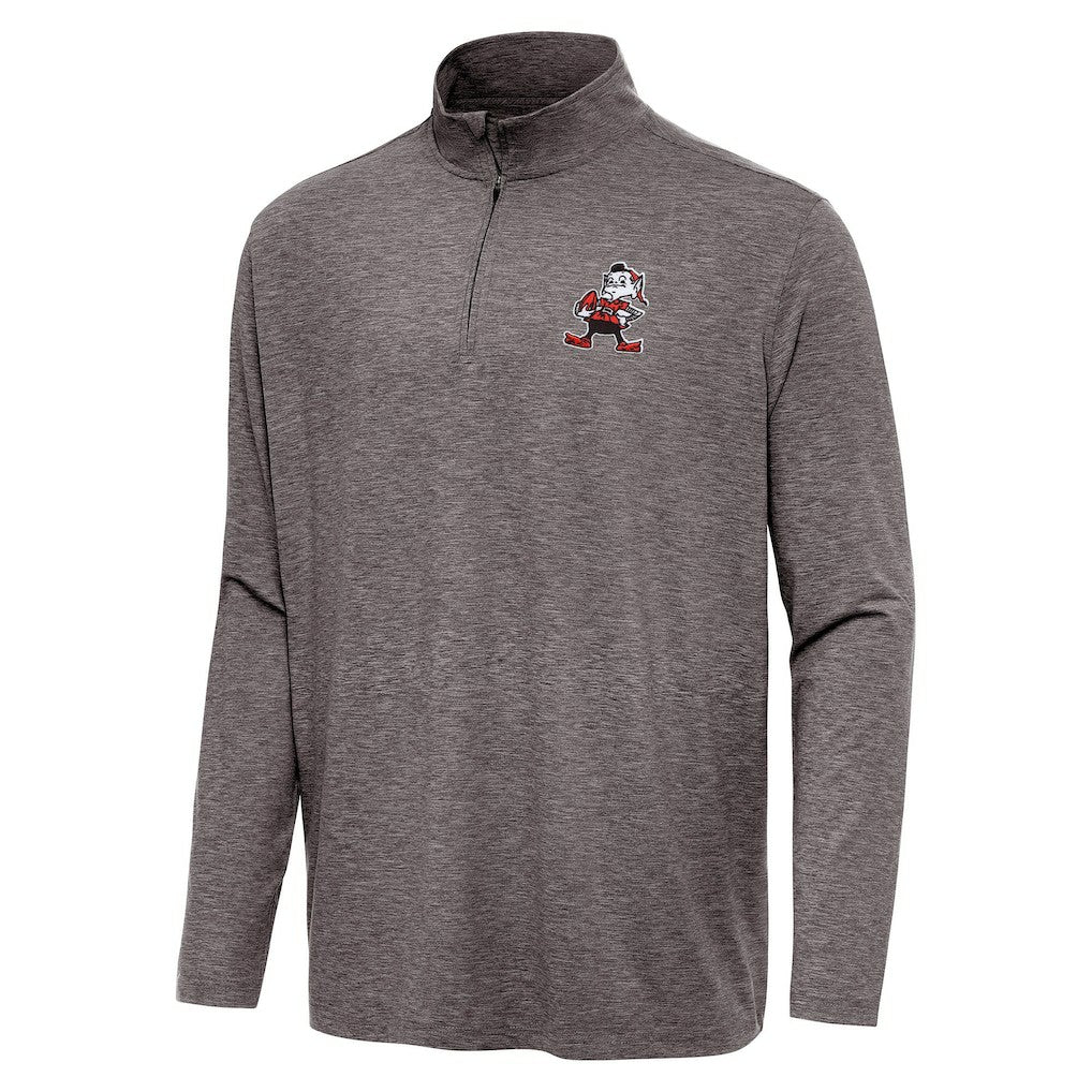Cleveland Browns Antigua Hunk Quarter-Zip Jacket Brown | NFL