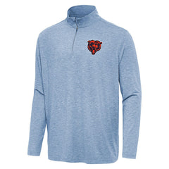 Chicago Bears Antigua Hunk Quarter-Zip Jacket Heather Royal | NFL