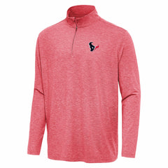 Houston Texans Antigua Hunk Quarter-Zip Jacket Heather Red | NFL