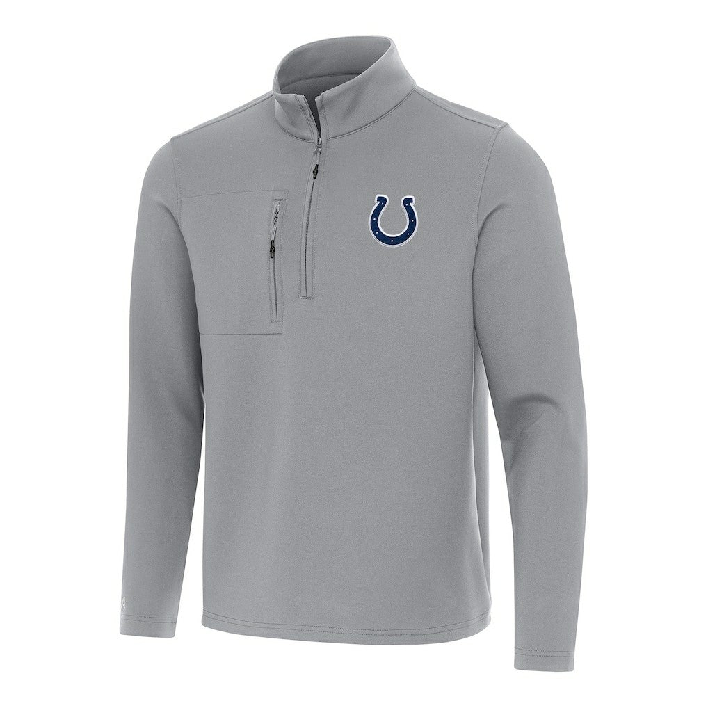 Indianapolis Colts Antigua Insider Quarter-Zip Pullover Top Gray | NFL