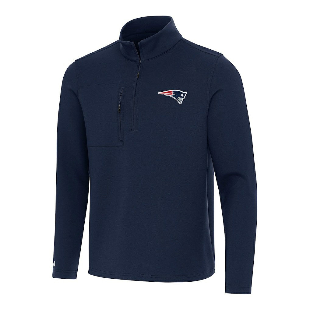 New England Patriots Antigua Insider Quarter-Zip Pullover Top Navy | NFL