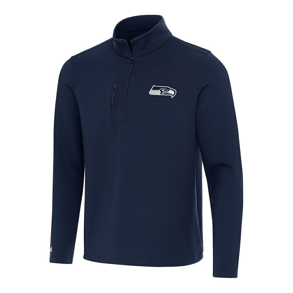 Seattle Seahawks Antigua Insider Quarter-Zip Pullover Top College Navy | NFL