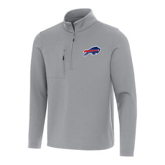 Buffalo Bills Antigua Insider Quarter-Zip Pullover Top Gray | NFL