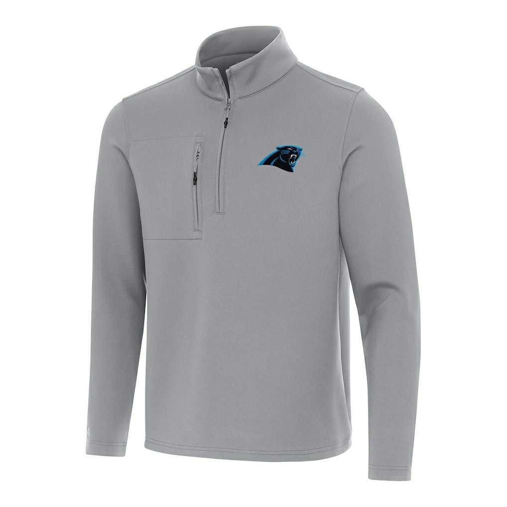 Carolina Panthers Antigua Insider Quarter-Zip Pullover Top Gray | NFL