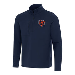 Chicago Bears Antigua Bear Logo Insider Quarter-Zip Pullover Top Navy | NFL