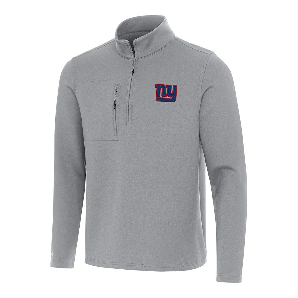 New York Giants Antigua Insider Quarter-Zip Pullover Top Gray | NFL