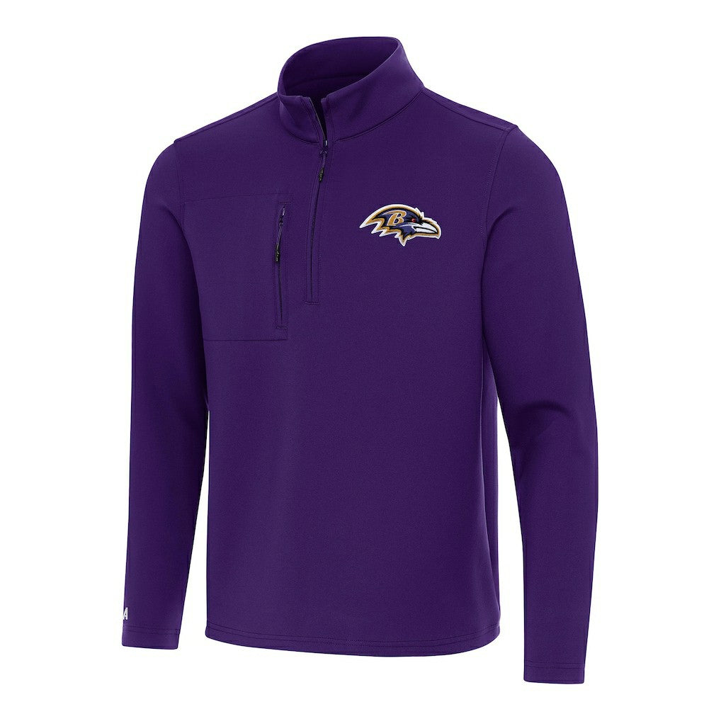 Baltimore Ravens Antigua Insider Quarter-Zip Pullover Top Purple | NFL