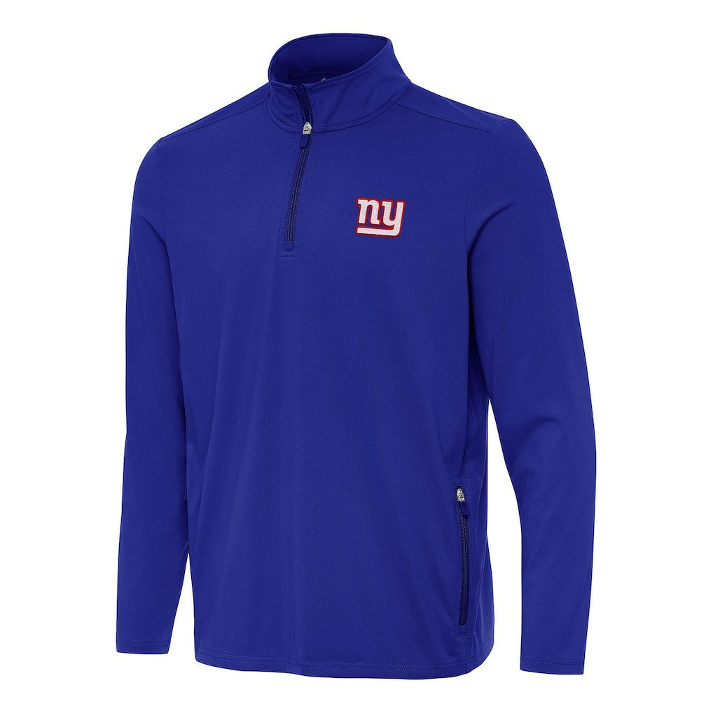 New York Giants Antigua Perilous Quarter-Zip Pullover Top Royal | NFL