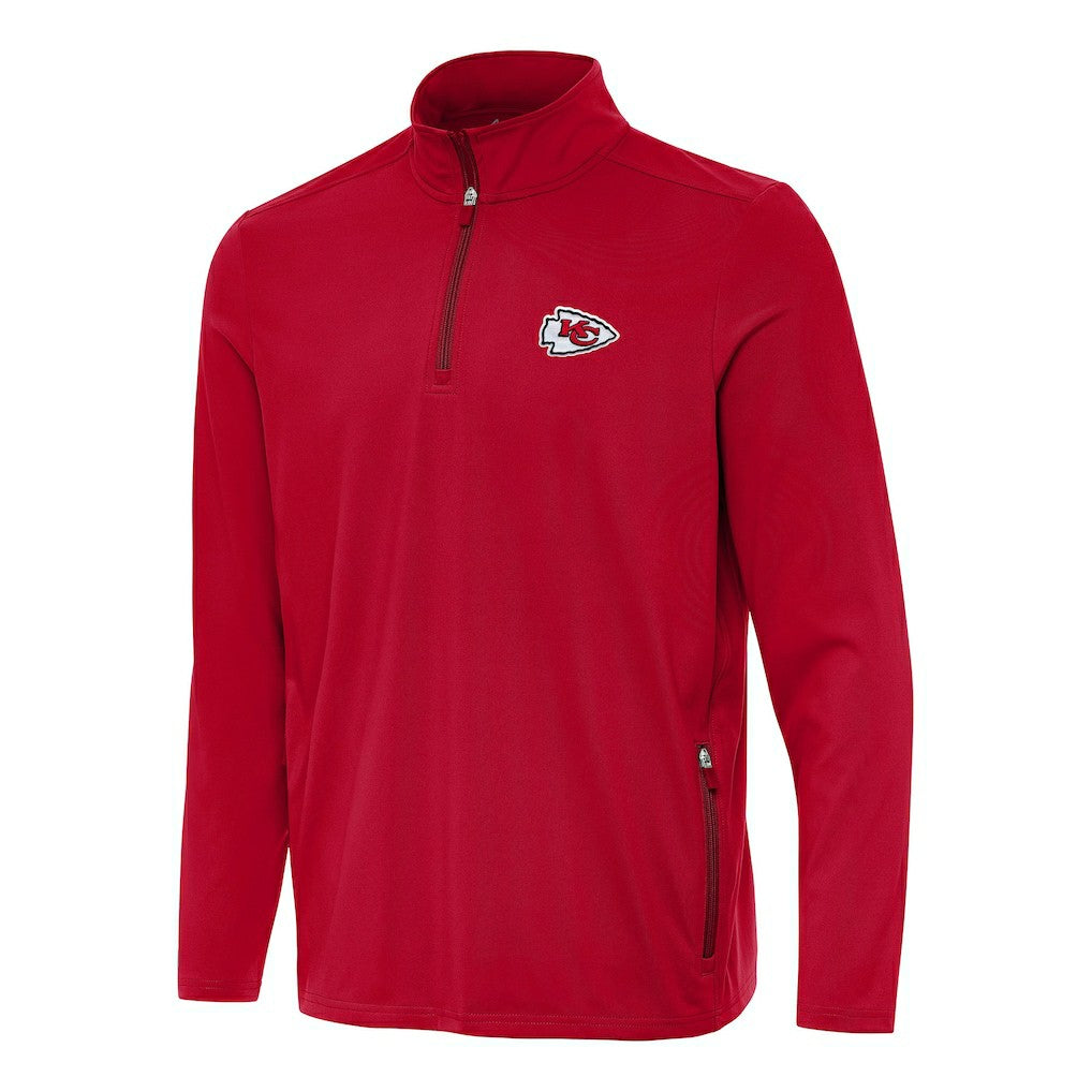 Kansas City Chiefs Antigua Perilous Quarter-Zip Pullover Top Red | NFL