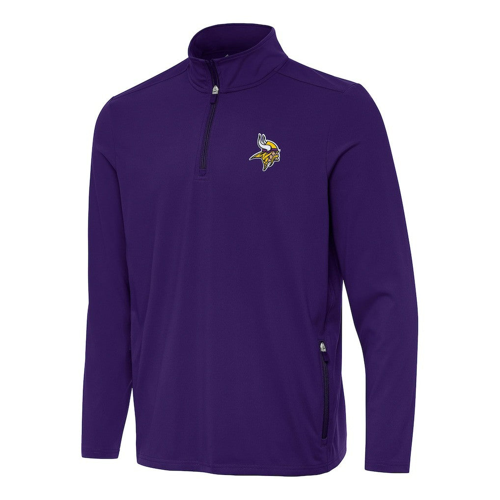 Minnesota Vikings Antigua Perilous Quarter-Zip Pullover Top Purple | NFL