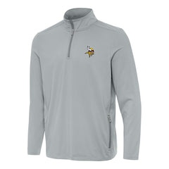 Minnesota Vikings Antigua Perilous Quarter-Zip Pullover Top Gray | NFL