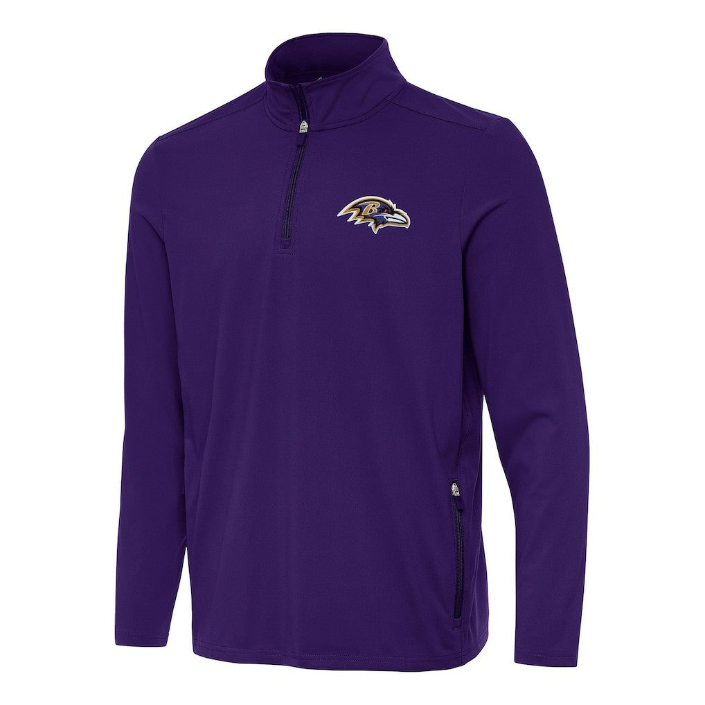 Baltimore Ravens Antigua Perilous Quarter-Zip Pullover Top Purple | NFL