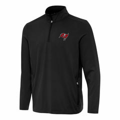 Tampa Bay Buccaneers Antigua Perilous Quarter-Zip Pullover Top Black | NFL