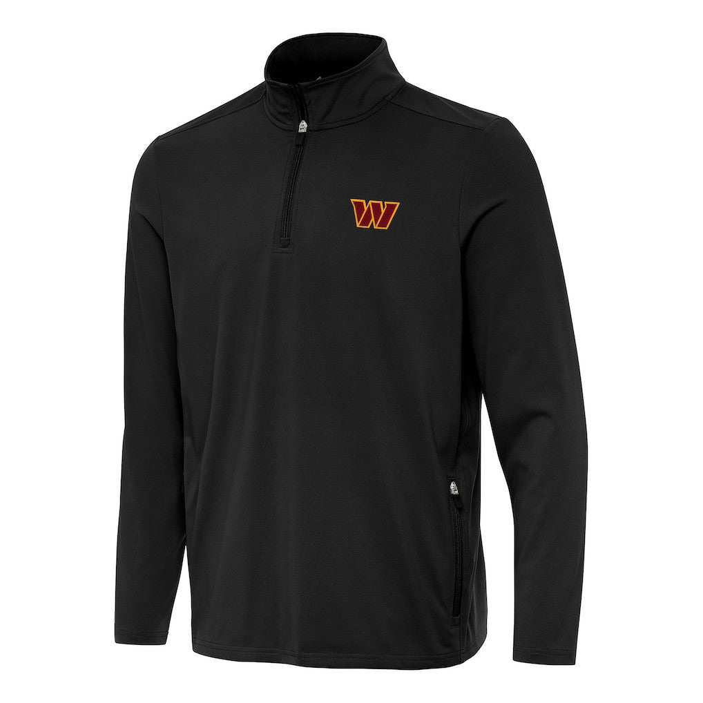 Washington Commanders Antigua Perilous Quarter-Zip Pullover Top Black | NFL