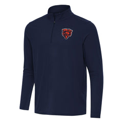 Chicago Bears Antigua Intent Quarter-Zip Pullover Top Navy | NFL