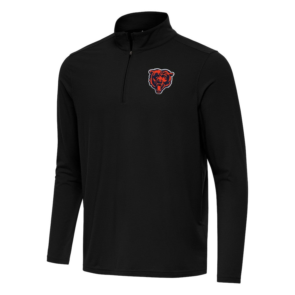 Chicago Bears Antigua Intent Quarter-Zip Pullover Top Black | NFL