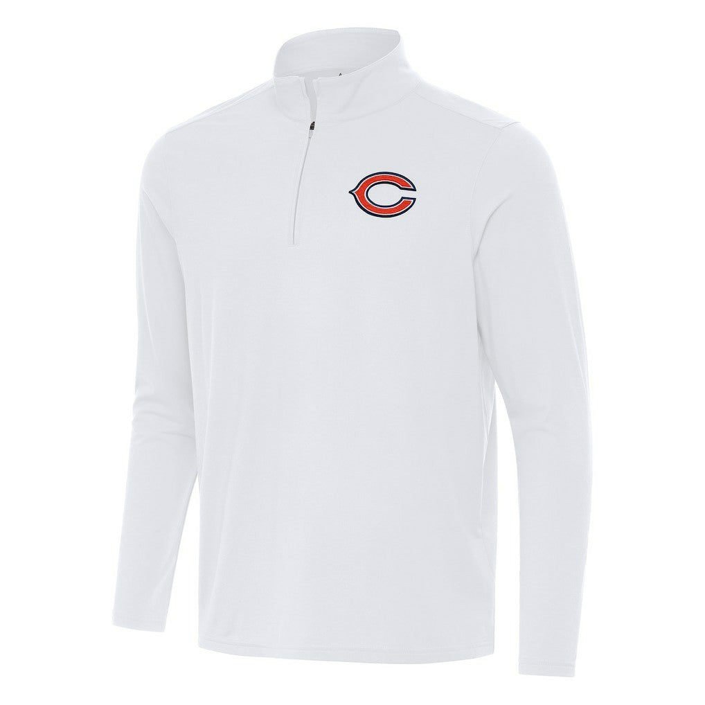 Chicago Bears Antigua Intent Quarter-Zip Pullover Top White | NFL