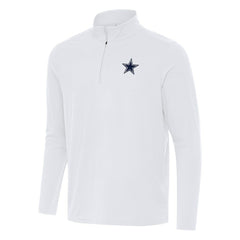 Dallas Cowboys Antigua Intent Quarter-Zip Pullover Top White | NFL