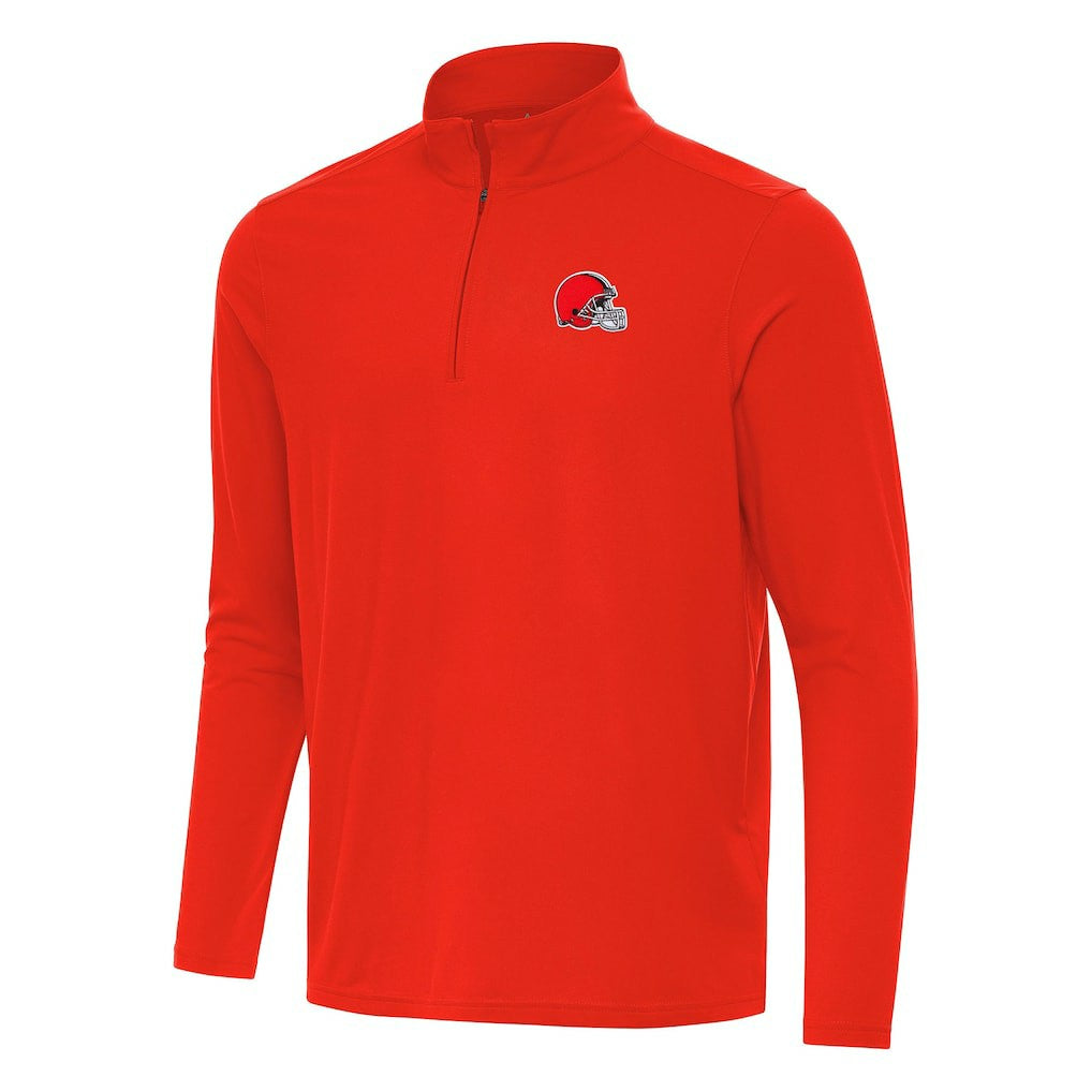Cleveland Browns Antigua Intent Quarter-Zip Pullover Top Orange | NFL