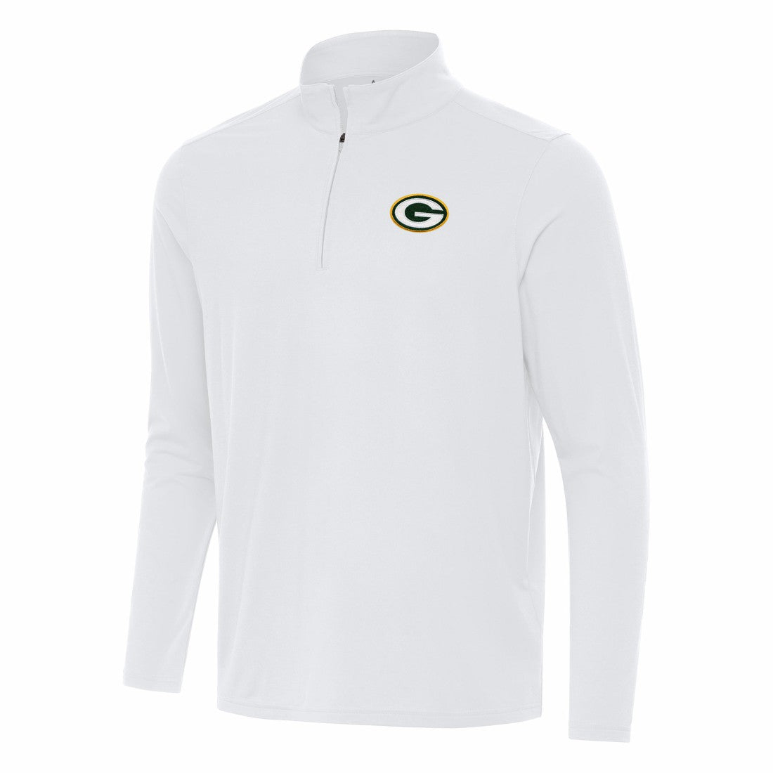 Green Bay Packers Antigua Intent Quarter-Zip Pullover Top White | NFL