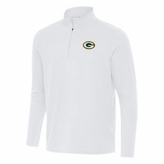Green Bay Packers Antigua Intent Quarter-Zip Pullover Top White | NFL