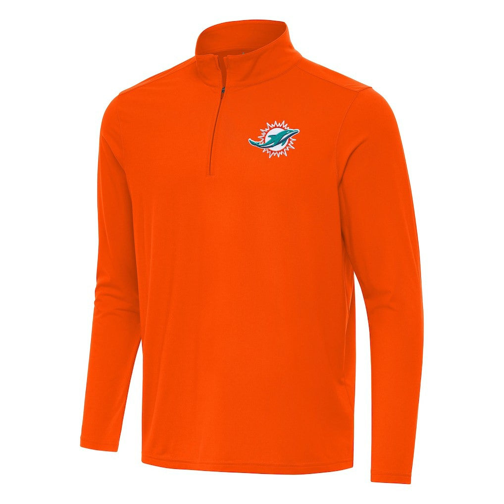 Miami Dolphins Antigua Intent Quarter-Zip Pullover Top Orange | NFL