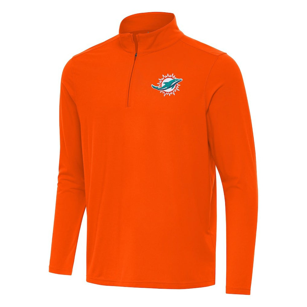 Miami Dolphins Antigua Intent Quarter-Zip Pullover Top Orange | NFL