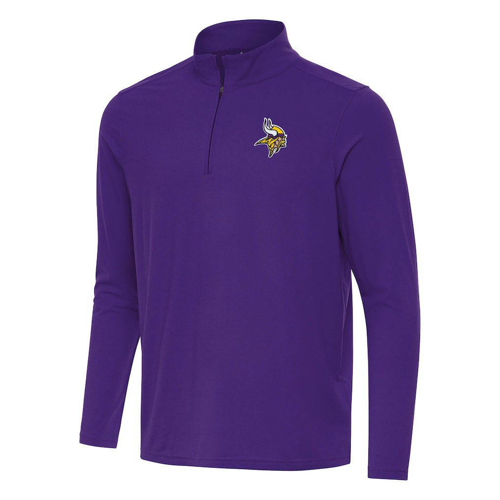 Minnesota Vikings Antigua Intent Quarter-Zip Pullover Top Purple | NFL