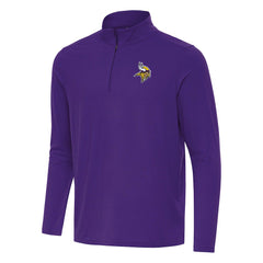 Minnesota Vikings Antigua Intent Quarter-Zip Pullover Top Purple | NFL