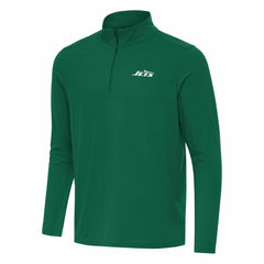 New York Jets Antigua Intent Quarter-Zip Pullover Top Green | NFL