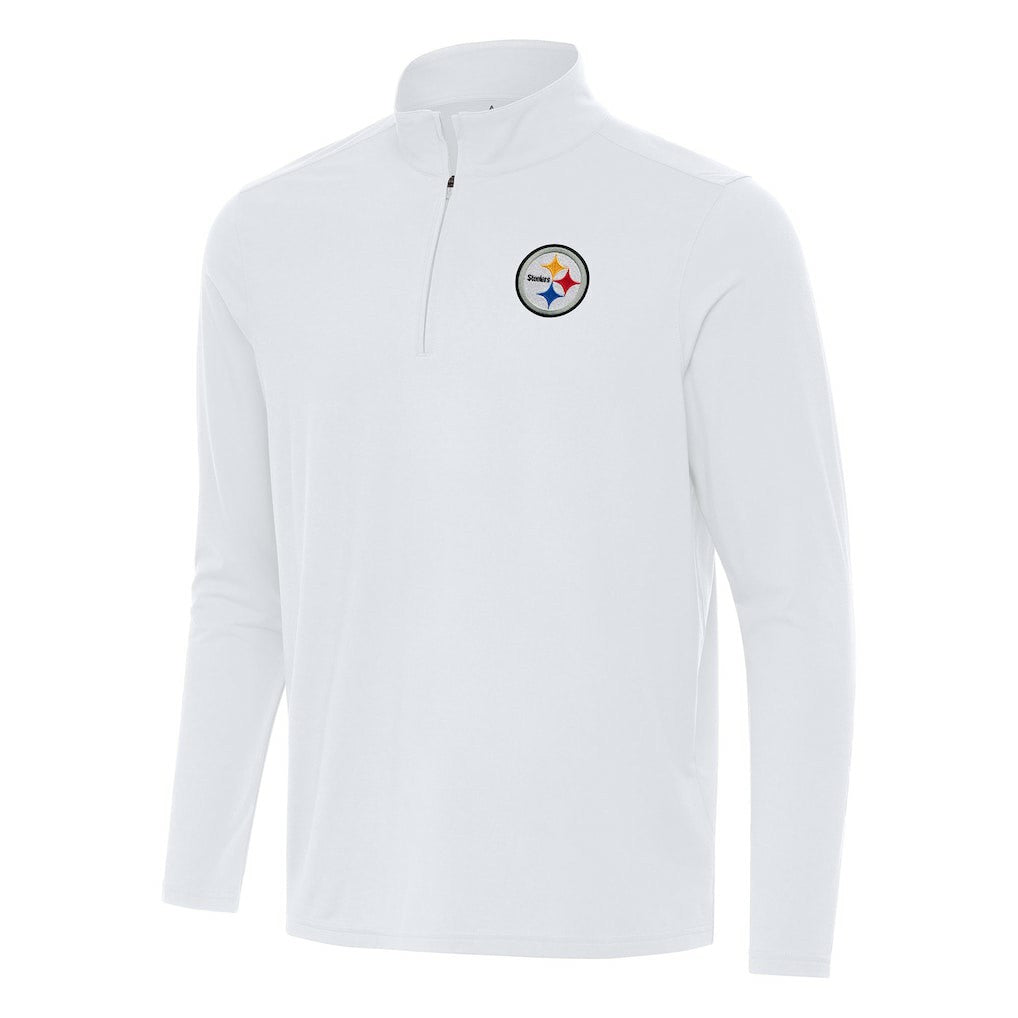 Pittsburgh Steelers Antigua Intent Quarter-Zip Pullover Top White | NFL
