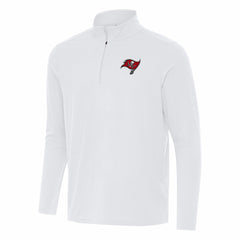 Tampa Bay Buccaneers Antigua Intent Quarter-Zip Pullover Top White | NFL