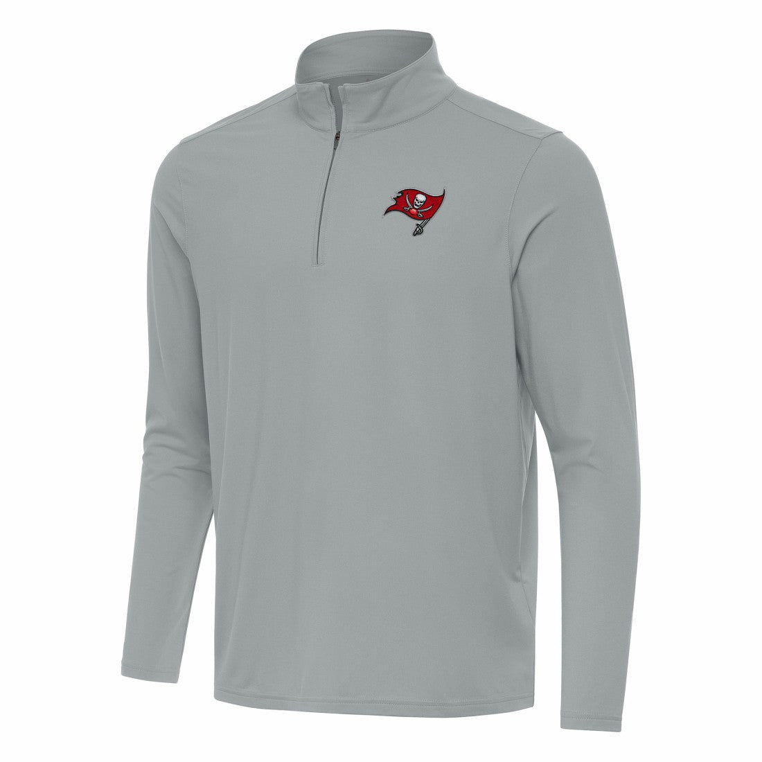 Tampa Bay Buccaneers Antigua Intent Quarter-Zip Pullover Top Gray | NFL