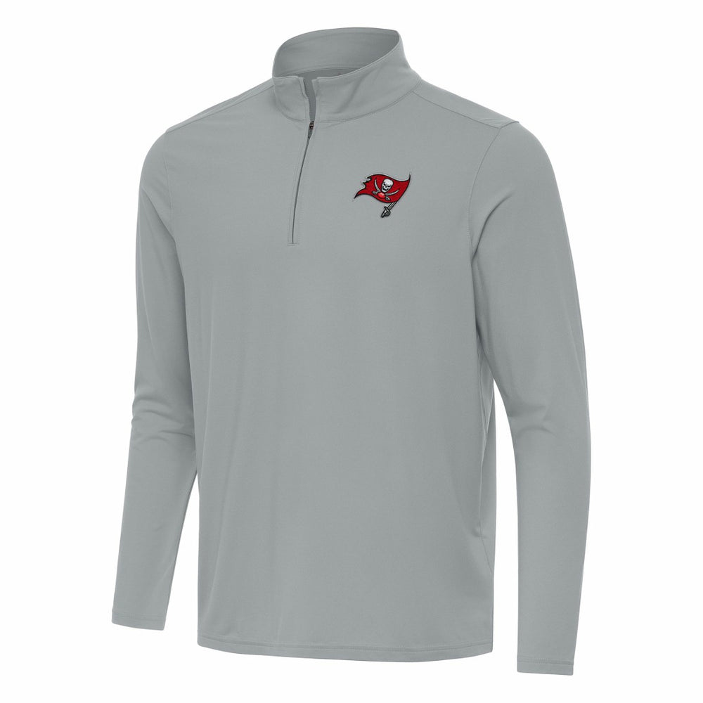 Tampa Bay Buccaneers Antigua Intent Quarter-Zip Pullover Top Gray | NFL